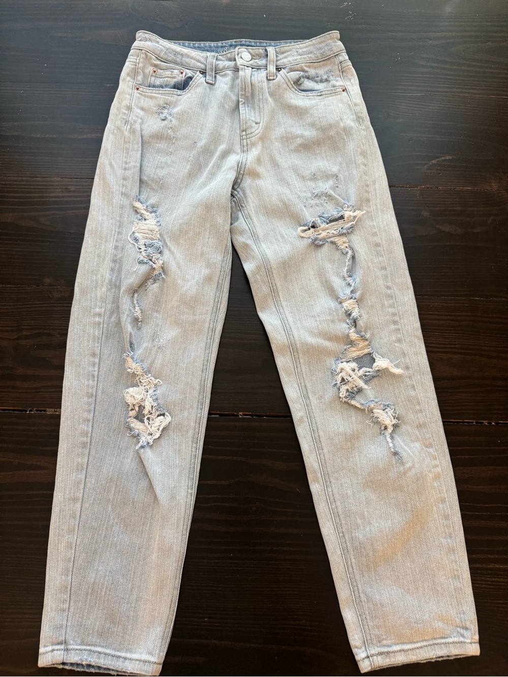 Light Blue Distressed Womenâs Jeans